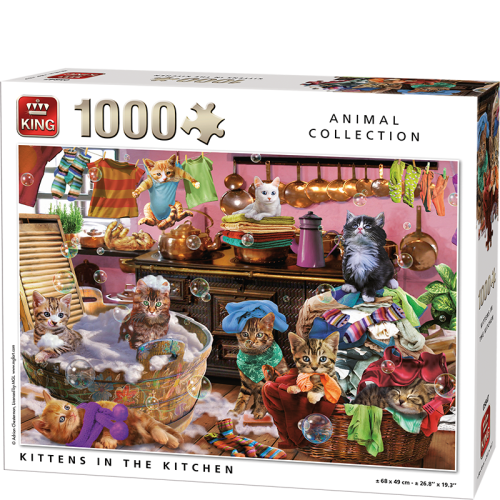 Kittens in the Kitchen 55847 - King - Puzzle - 1000 pièces